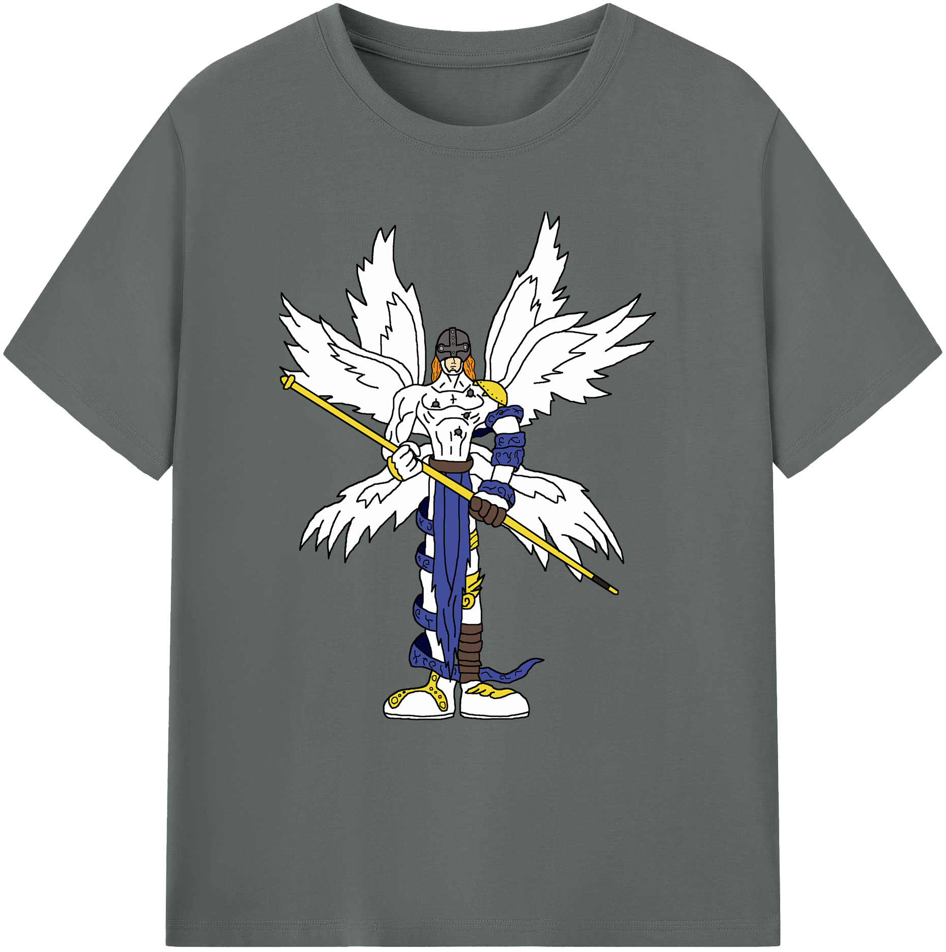 （画像用） Digimon デジタルモンスター/デジモン 綿100％ メンズ半袖Tシャツ｜肌触りやわらか＆通気性